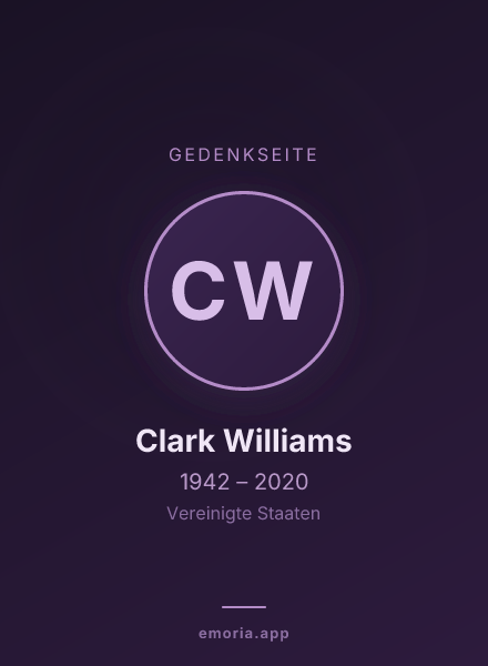 Gedenkportrait von Clark Williams