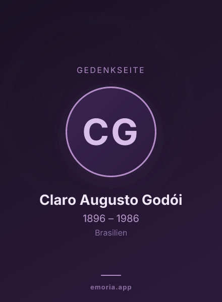 Gedenkportrait von Claro Augusto Godói
