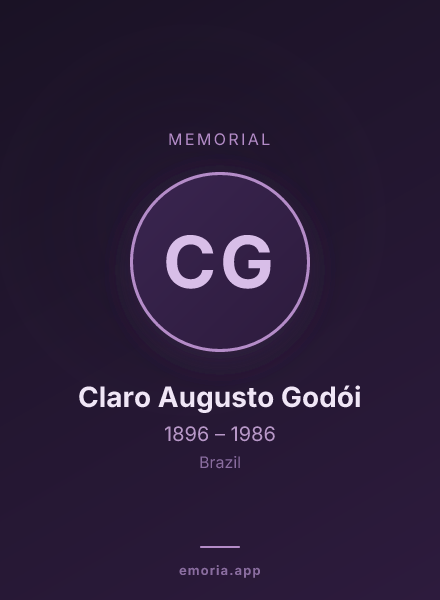 Memorial portrait of Claro Augusto Godói