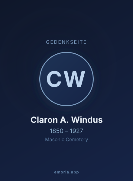 Gedenkportrait von Claron A. Windus