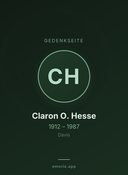 Gedenkportrait von Claron O. Hesse
