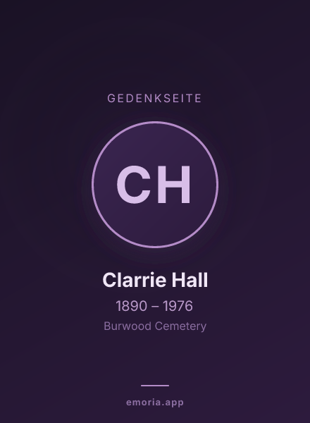 Gedenkportrait von Clarrie Hall