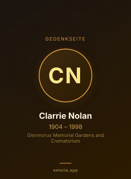 Gedenkportrait von Clarrie Nolan