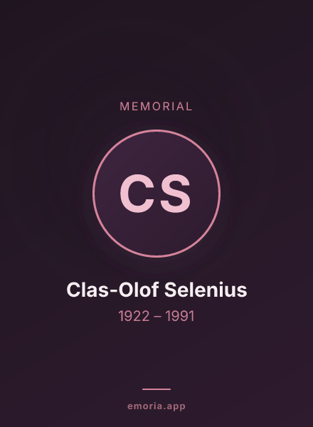 Memorial portrait of Clas-Olof Selenius