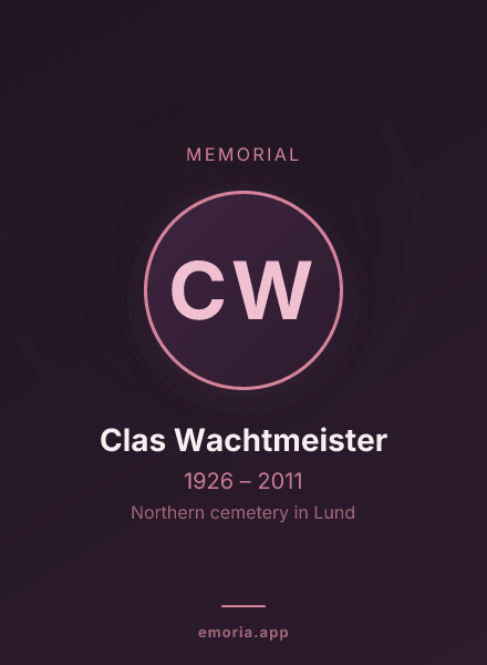 Memorial portrait of Clas Wachtmeister