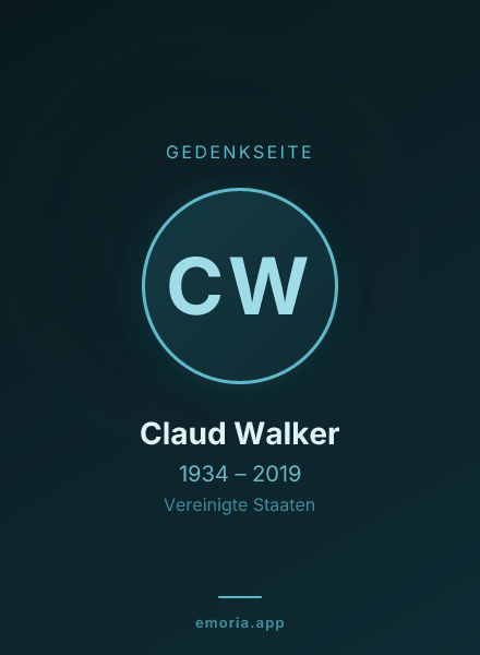 Gedenkportrait von Claud Walker