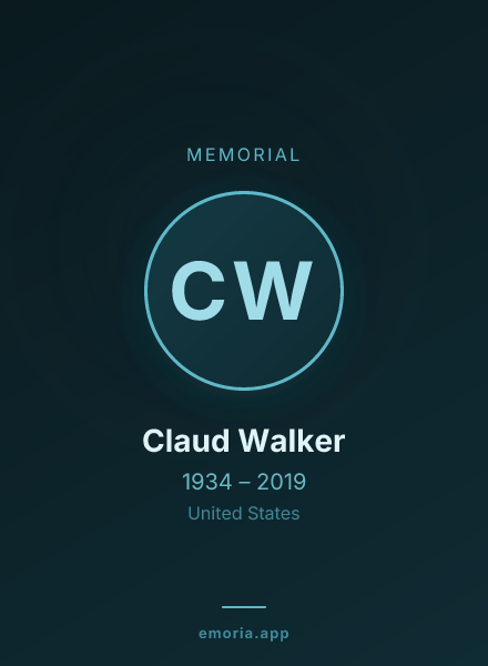 Memorial portrait of Claud Walker
