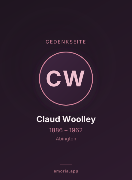 Gedenkportrait von Claud Woolley