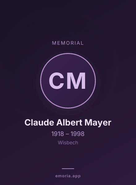 Memorial portrait of Claude Albert Mayer