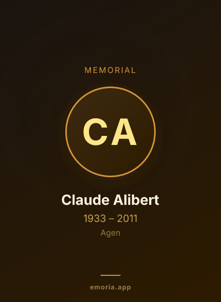 Memorial portrait of Claude Alibert