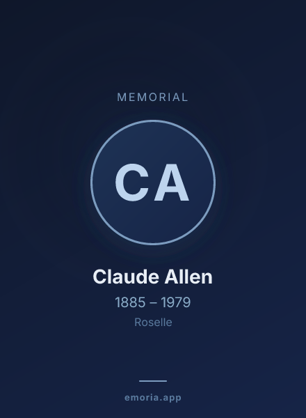 Memorial portrait of Claude Allen