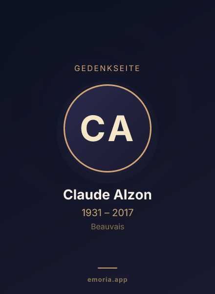 Gedenkportrait von Claude Alzon