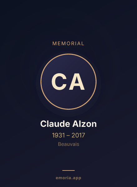 Memorial portrait of Claude Alzon