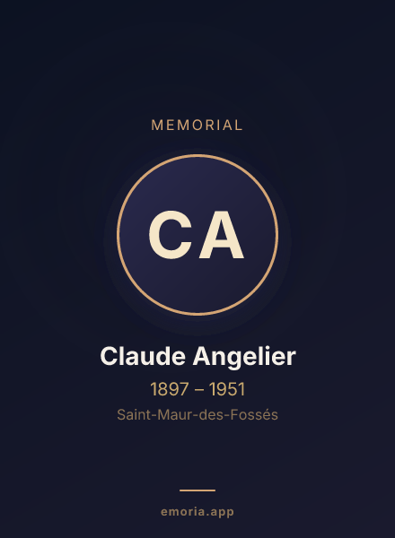 Memorial portrait of Claude Angelier