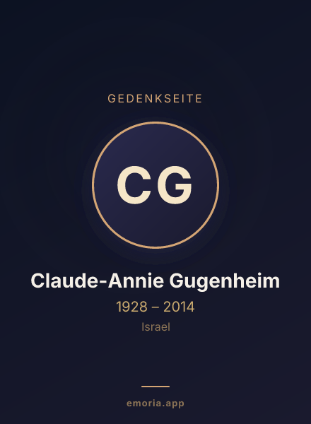 Gedenkportrait von Claude-Annie Gugenheim