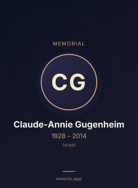 Memorial portrait of Claude-Annie Gugenheim
