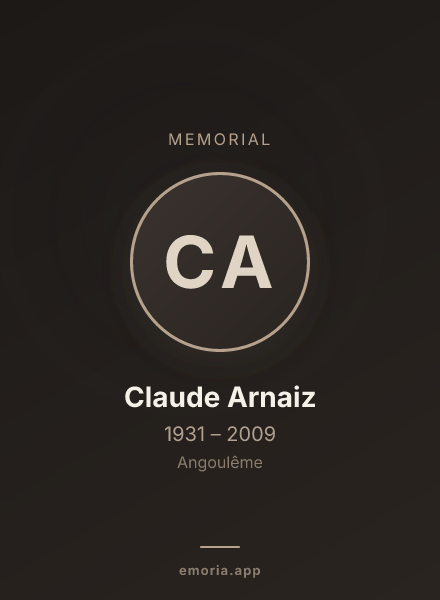 Memorial portrait of Claude Arnaiz