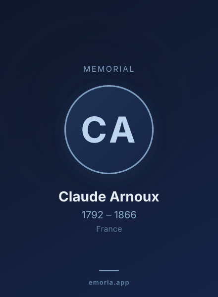 Memorial portrait of Claude Arnoux