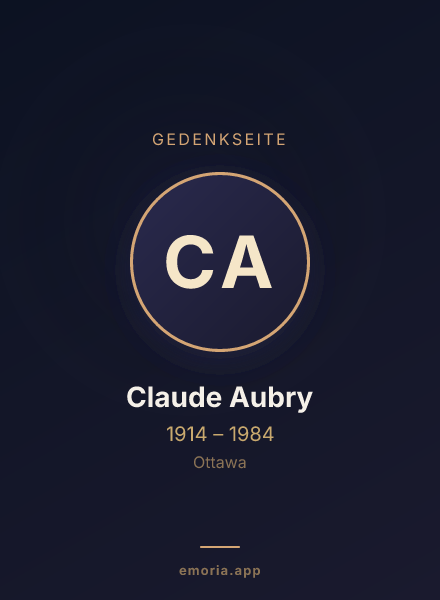 Gedenkportrait von Claude Aubry