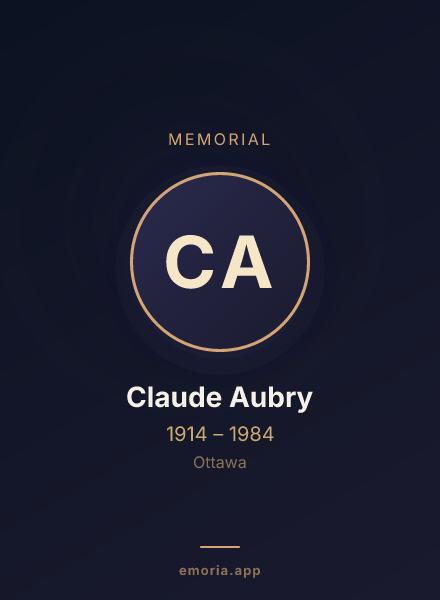 Memorial portrait of Claude Aubry
