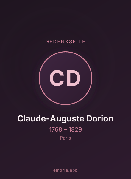 Gedenkportrait von Claude-Auguste Dorion