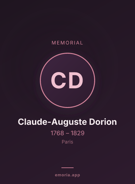 Memorial portrait of Claude-Auguste Dorion