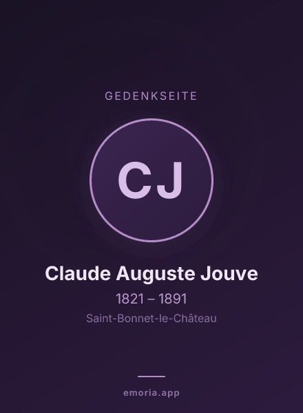 Gedenkportrait von Claude Auguste Jouve