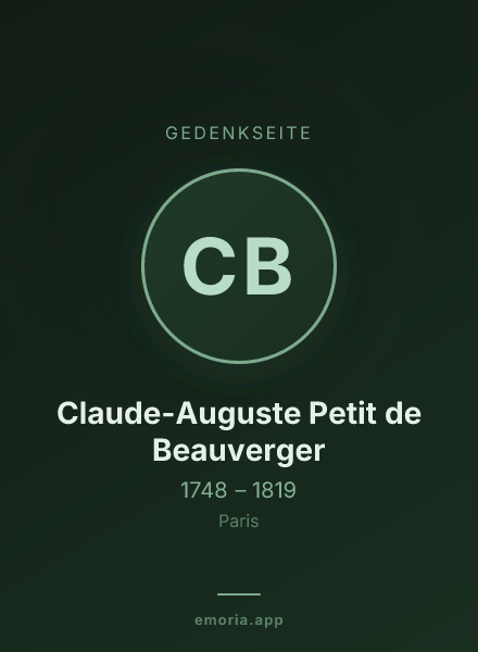 Gedenkportrait von Claude-Auguste Petit de Beauverger