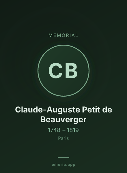 Memorial portrait of Claude-Auguste Petit de Beauverger