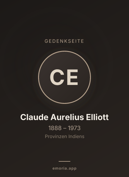 Gedenkportrait von Claude Aurelius Elliott