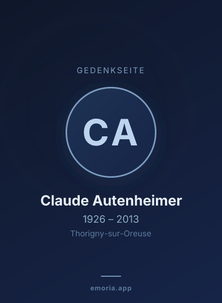 Gedenkportrait von Claude Autenheimer