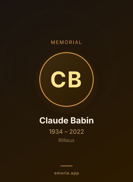 Memorial portrait of Claude Babin