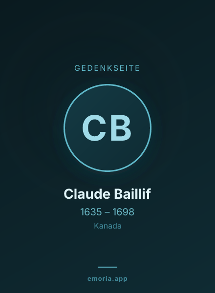 Gedenkportrait von Claude Baillif