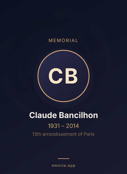 Memorial portrait of Claude Bancilhon