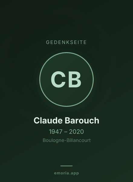 Gedenkportrait von Claude Barouch