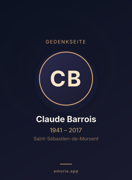 Gedenkportrait von Claude Barrois