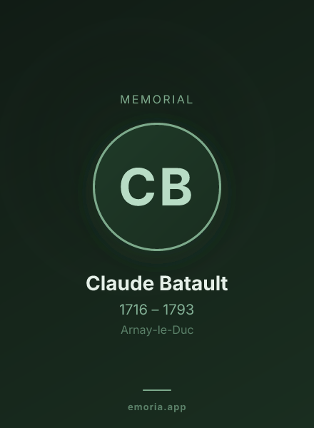 Memorial portrait of Claude Batault