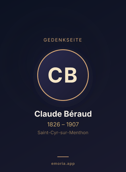 Gedenkportrait von Claude Béraud