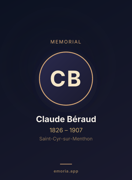 Memorial portrait of Claude Béraud