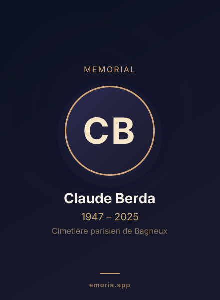 Memorial portrait of Claude Berda