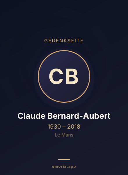 Gedenkportrait von Claude Bernard-Aubert