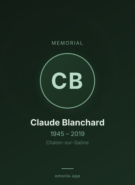 Memorial portrait of Claude Blanchard