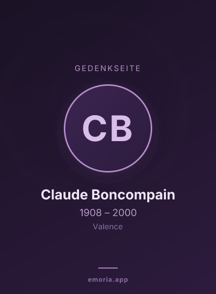 Gedenkportrait von Claude Boncompain
