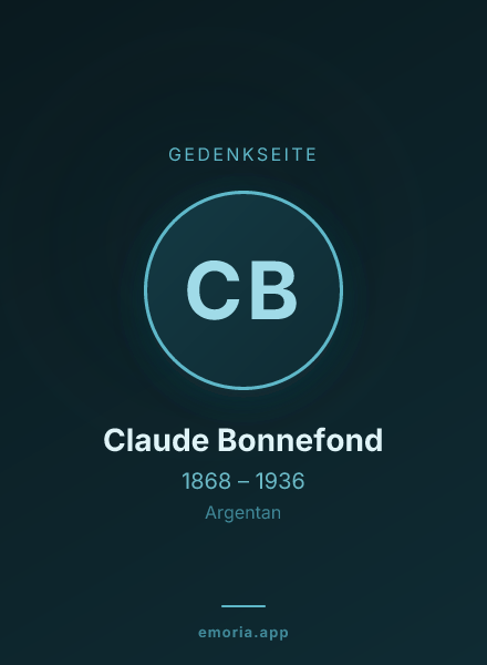 Gedenkportrait von Claude Bonnefond