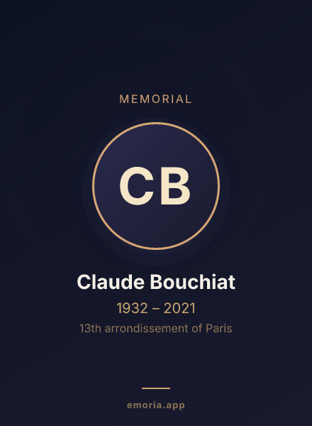 Memorial portrait of Claude Bouchiat