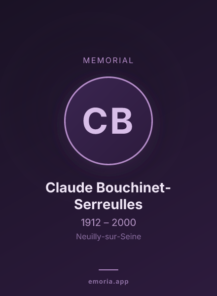 Memorial portrait of Claude Bouchinet-Serreulles