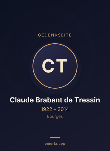 Gedenkportrait von Claude Brabant de Tressin