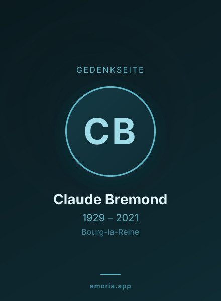 Gedenkportrait von Claude Bremond