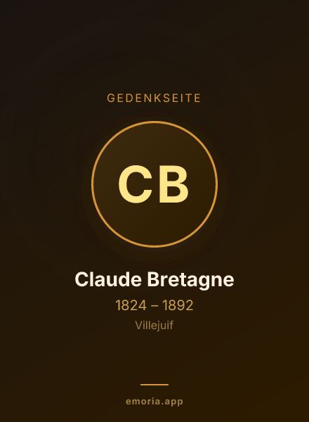 Gedenkportrait von Claude Bretagne