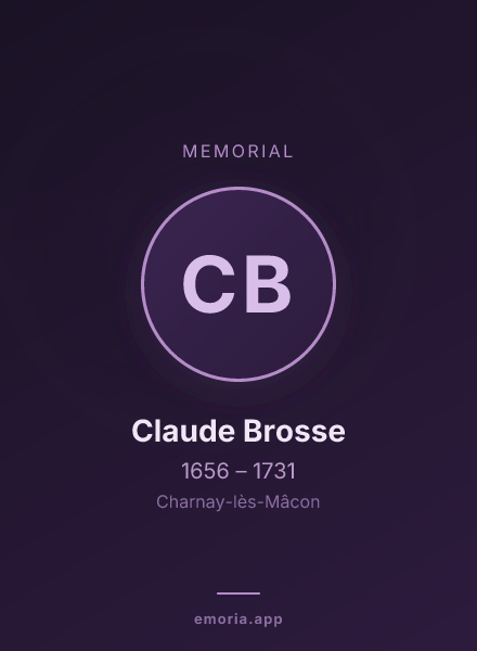 Memorial portrait of Claude Brosse